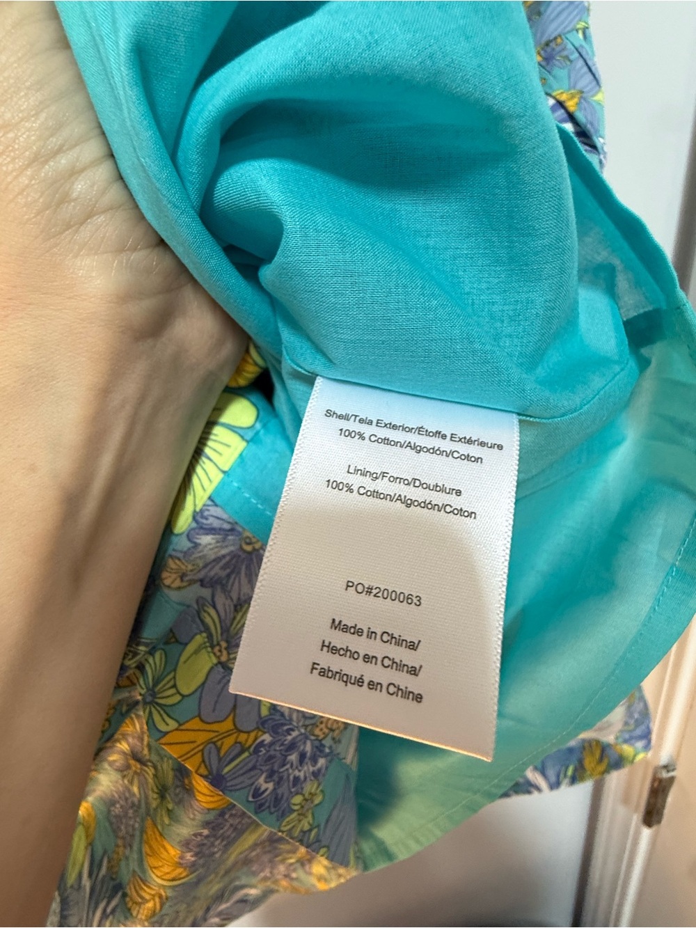 ModCloth Teal Floral Button-Front Skirt with Blue and Yellow Blooms - Picture 5 of 8